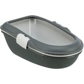 WC BERTO - Doppelbehälter mit Sieb 59x39x22 cm, - Grau/Pastellblau/Granit